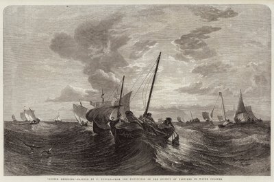 Oyster Dredging by Edward Duncan